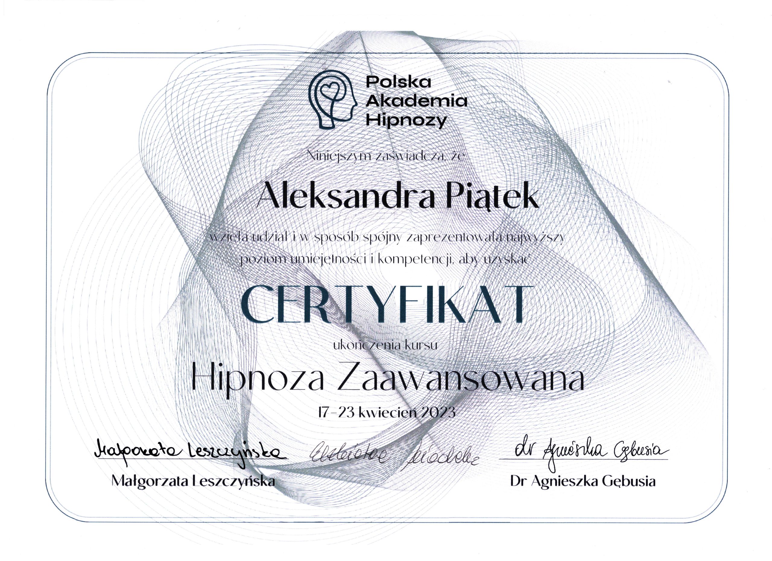 Hipnoza Zaawansowana